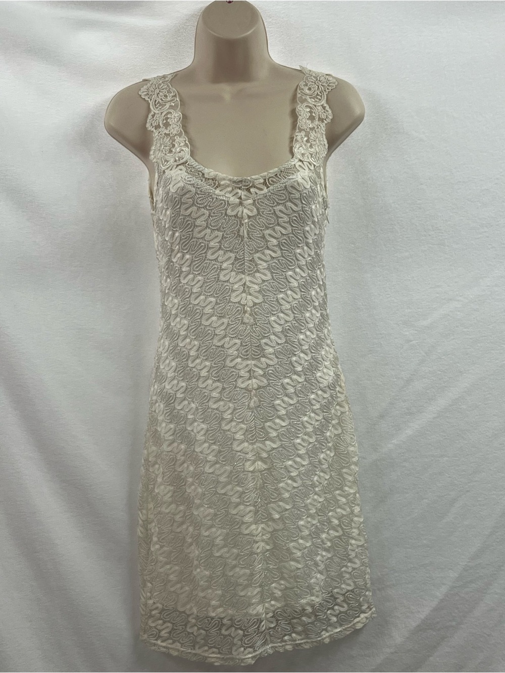 Free People Ivory Lace Trim Slip Dress